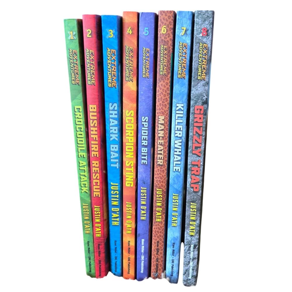 Extreme Adventures set of 8 books by Justin D'ATH Kane Miller